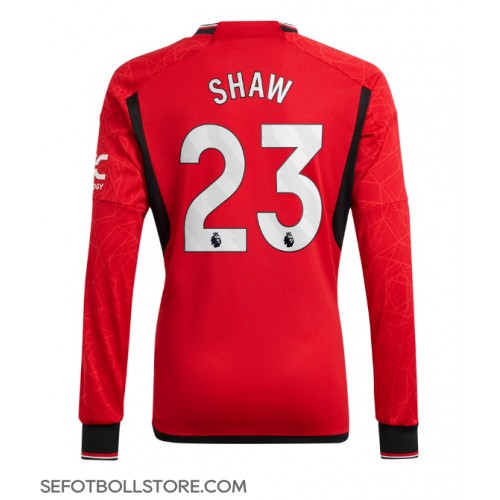 Manchester United Luke Shaw #23 Replika Hemmatröja 2023-24 Långärmad